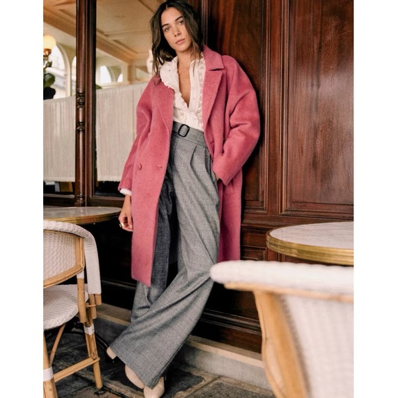 Sezane Pants - SEZANE Louis Trousers NWT Women’s 42 (US 10) London Check Plaid Buckle Pants